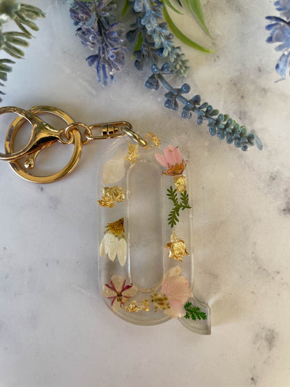 Wildflower Key Chain Letter