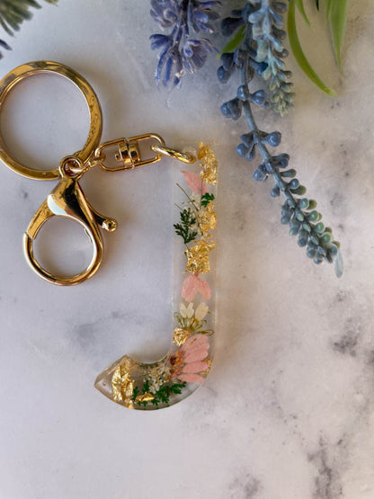 Wildflower Key Chain Letter