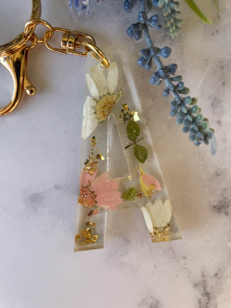 Wildflower Key Chain Letter