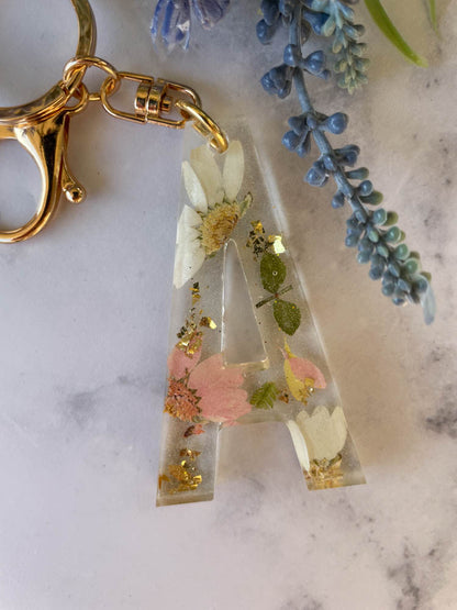 Wildflower Key Chain Letter