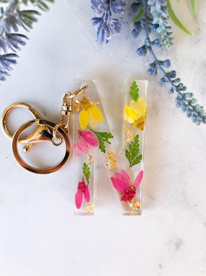 Wildflower Key Chain Letter