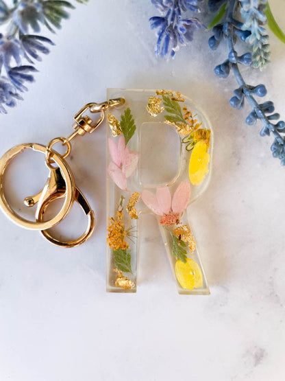 Wildflower Key Chain Letter