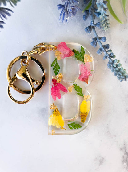 Wildflower Key Chain Letter