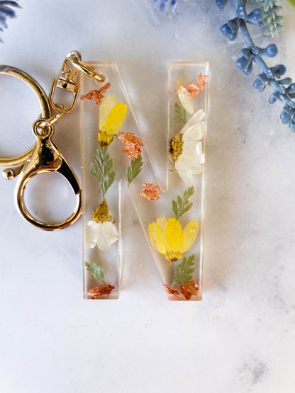 Wildflower Key Chain Letter