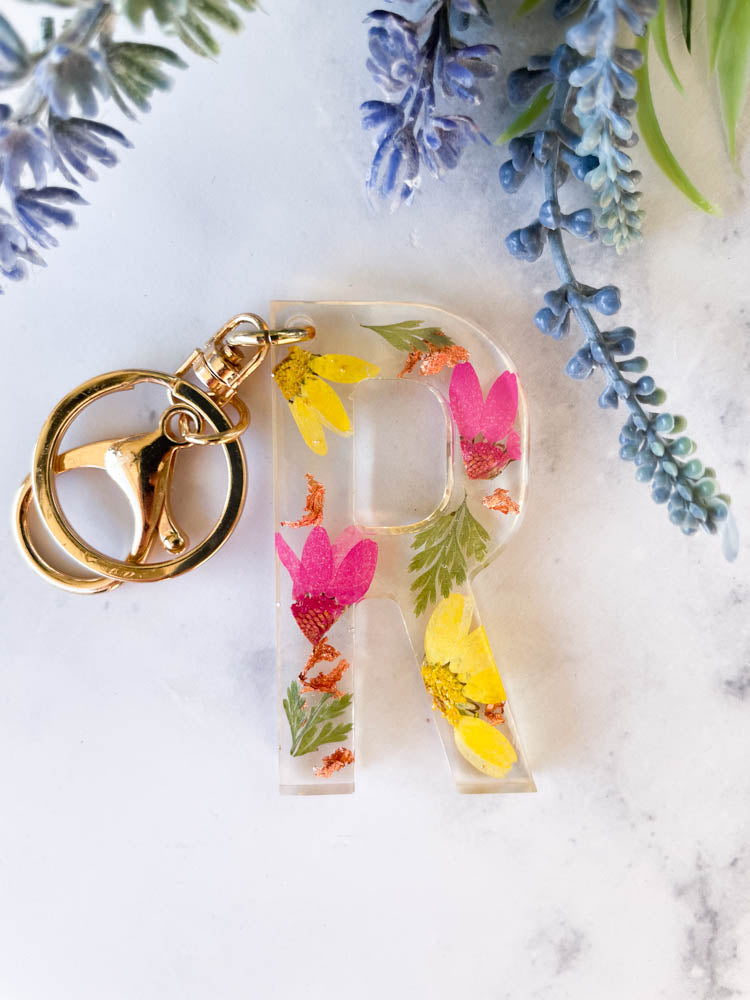 Wildflower Key Chain Letter