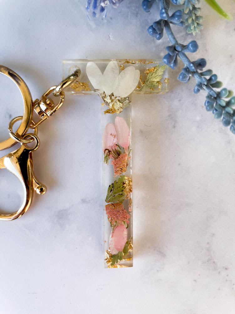 Wildflower Key Chain Letter