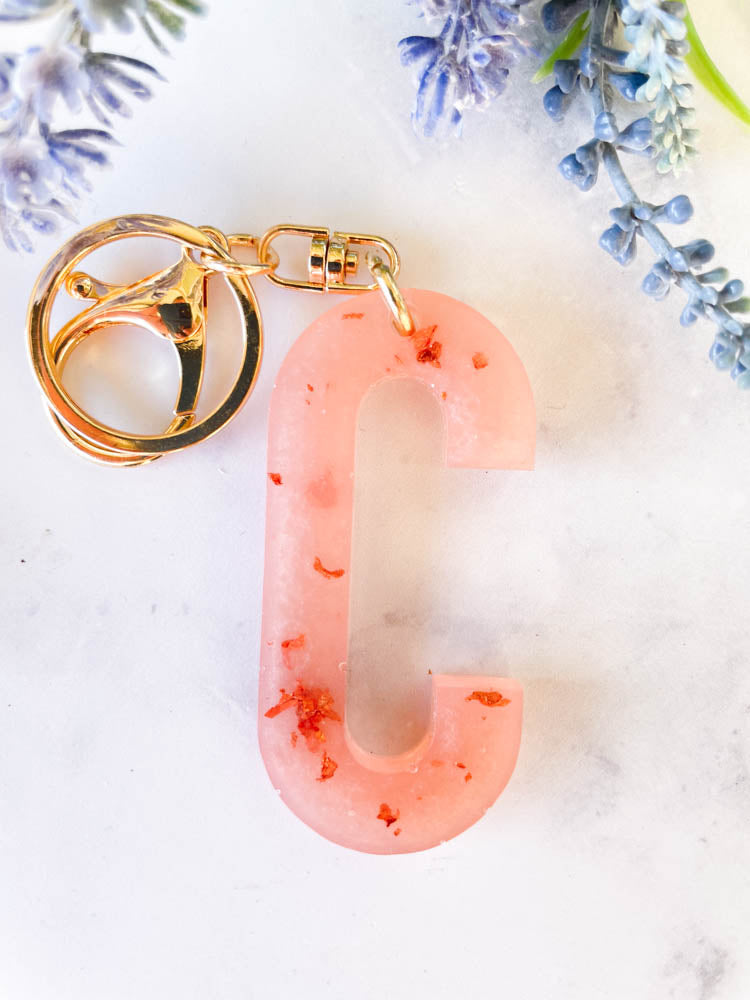 Wildflower Key Chain Letter