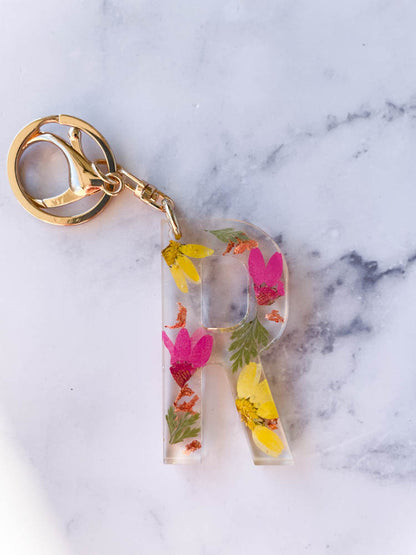Wildflower Key Chain Letter