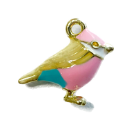 Tiny Bird Charm - Pink