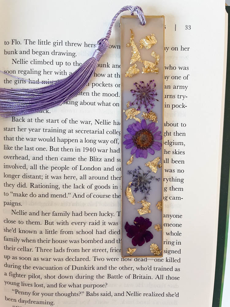 Wildflower Resin Bookmark