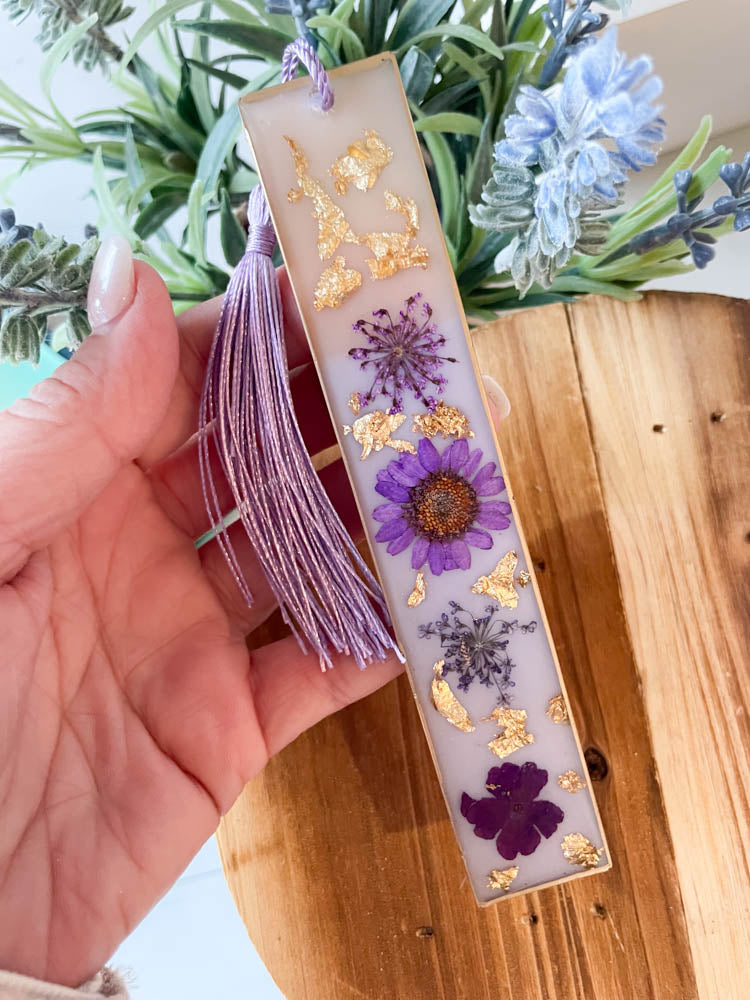 Wildflower Resin Bookmark