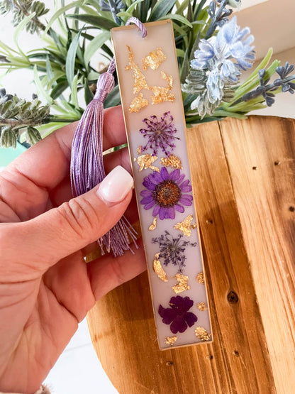 Wildflower Resin Bookmark