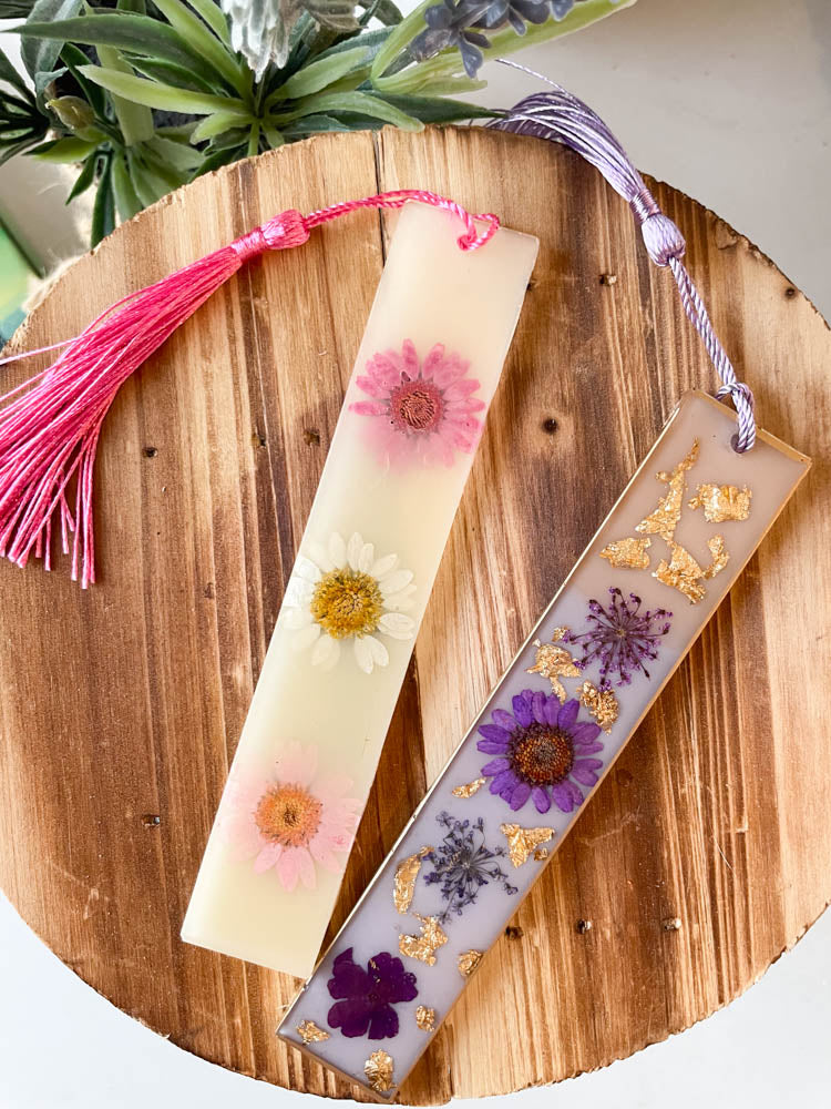 Wildflower Resin Bookmark