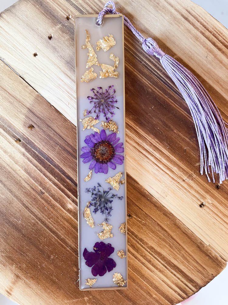 Wildflower Resin Bookmark