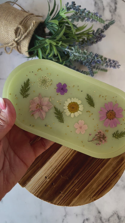 Wildflowers Resin Jewelry Tray