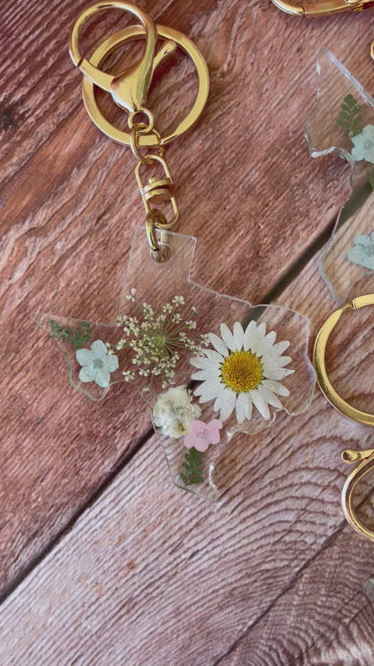 Pastel Texas Wildflower Keychains